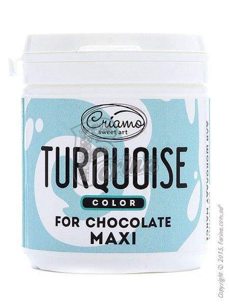 Краситель пищевой для шоколада Criamo Бирюзовый/Turquoise maxi 160g< фото цена